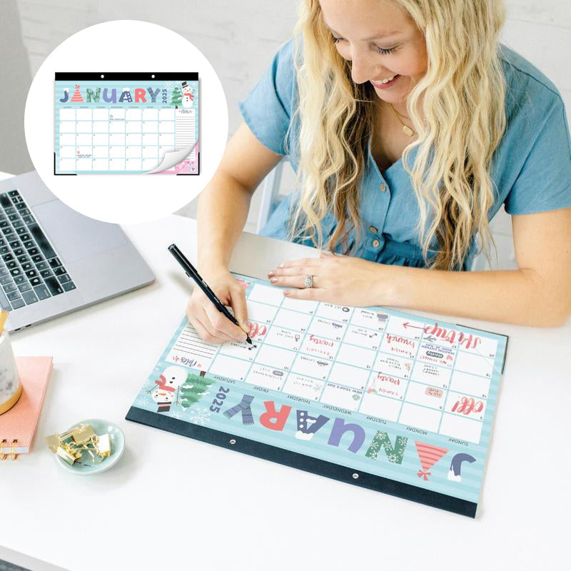 Doodle Typography Large Desk Calendar