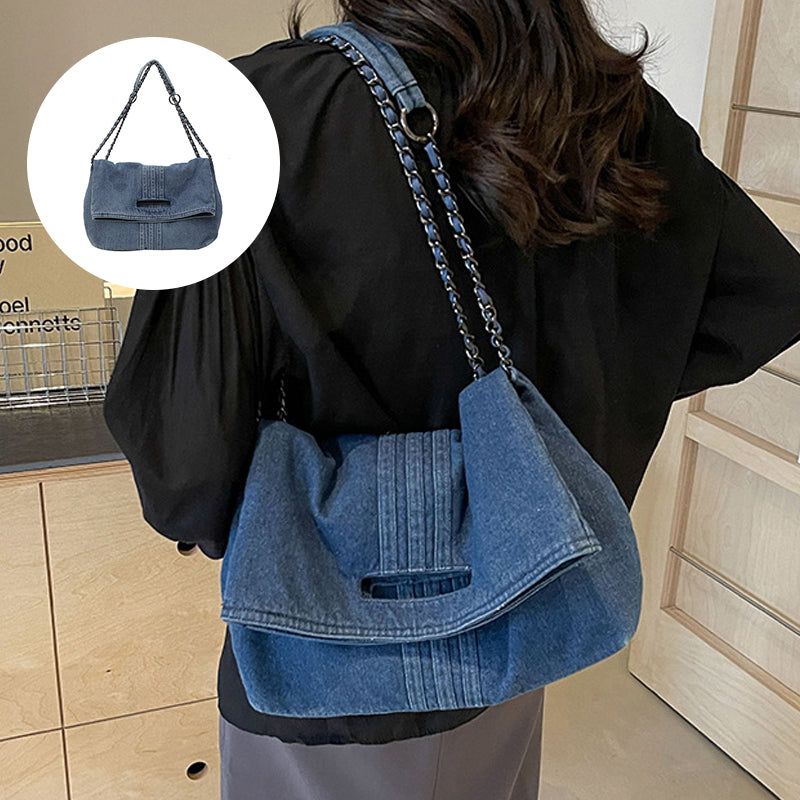 Women's Denim Chain Strap Crossbody Bag