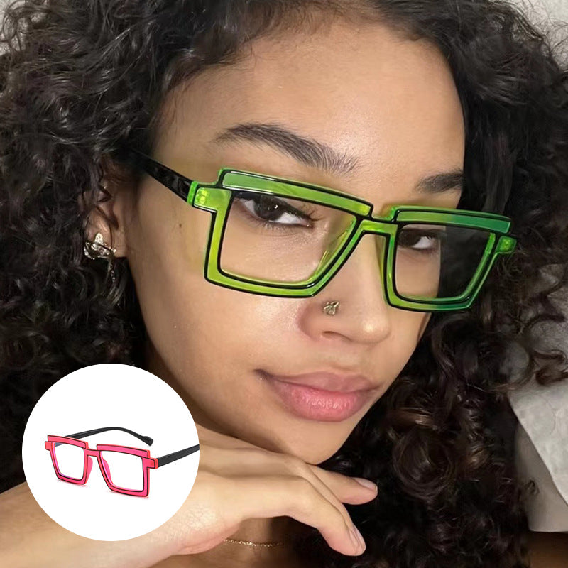 Anti-blue Light Color Block Eyeglasses