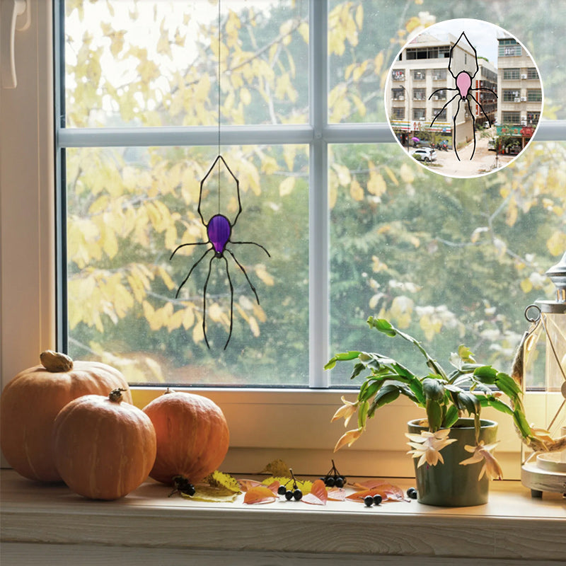 Spider Stained Glass Suncatcher