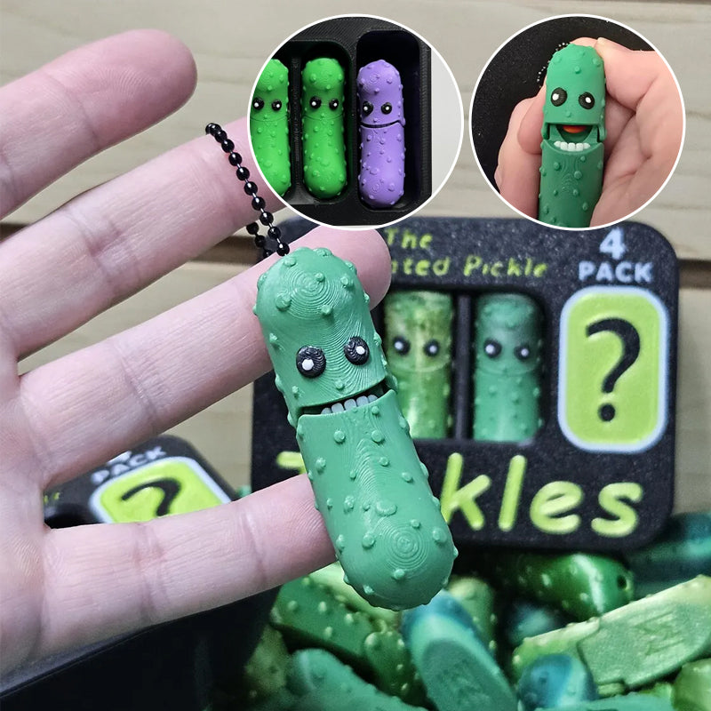 3D Printed Tickle Pickle Keychains