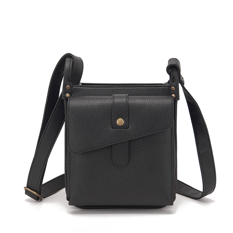 Leather shoulder bag with unique design