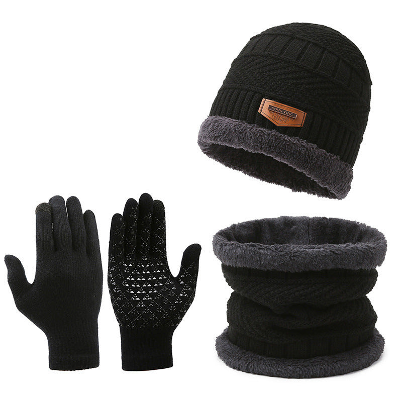 Men's and Women's Unisex Hat Neck Scarf Gloves 3 Piece Set