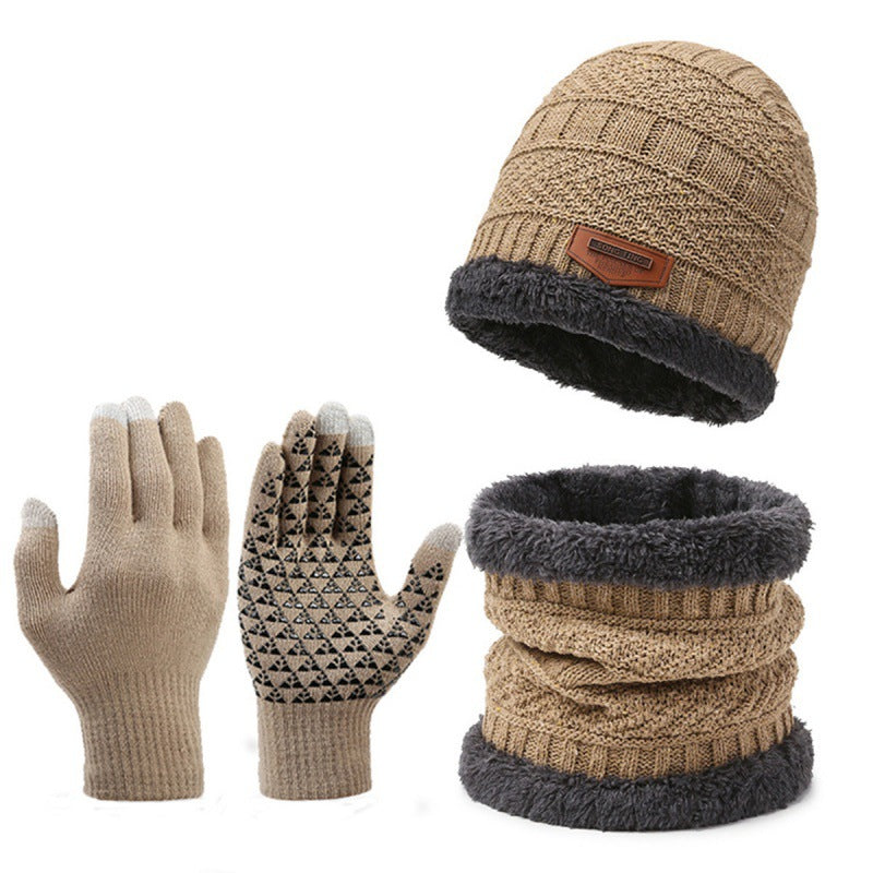 Men's and Women's Unisex Hat Neck Scarf Gloves 3 Piece Set