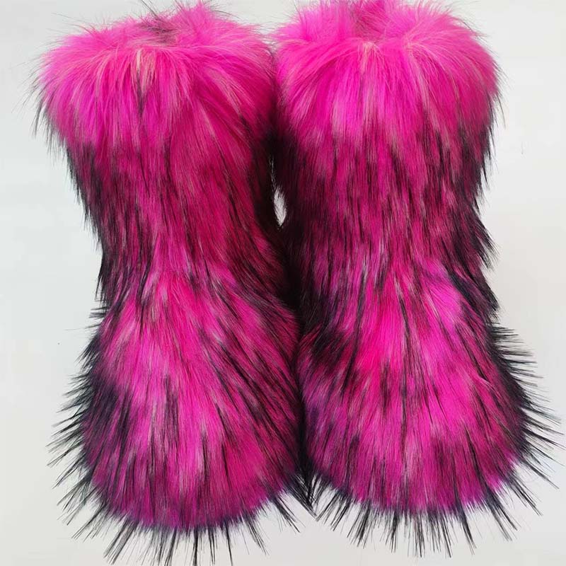 Women's Street Fluffy Fur Snow Boots