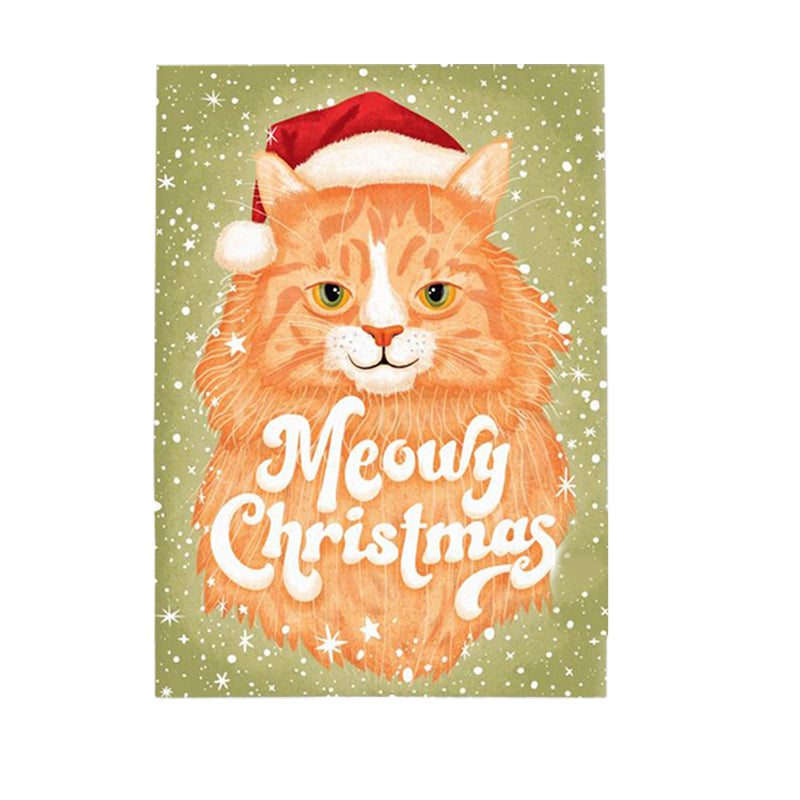 Endless Meowy Christmas Prank Card With Glitter