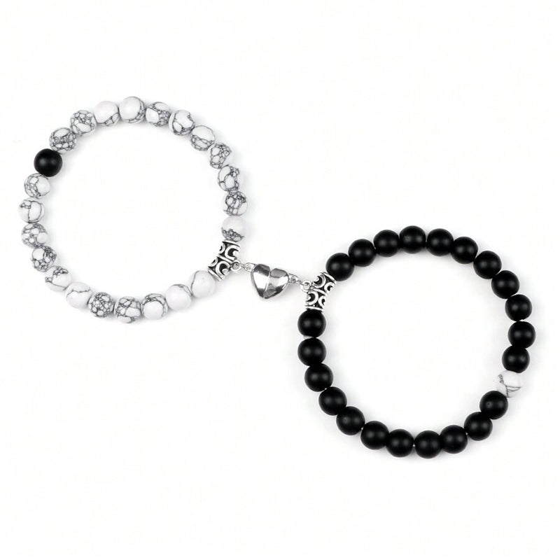 Couple Friendship Magnetic Heart Bracelet - 2 Pack