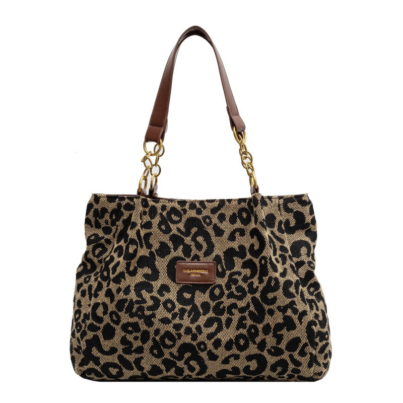 Women's Leopard Print Shoulder Bag