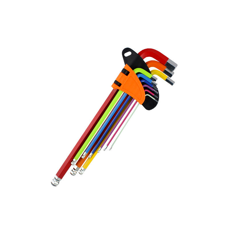 Rainbow Colored Long Arm Allen Wrench Set