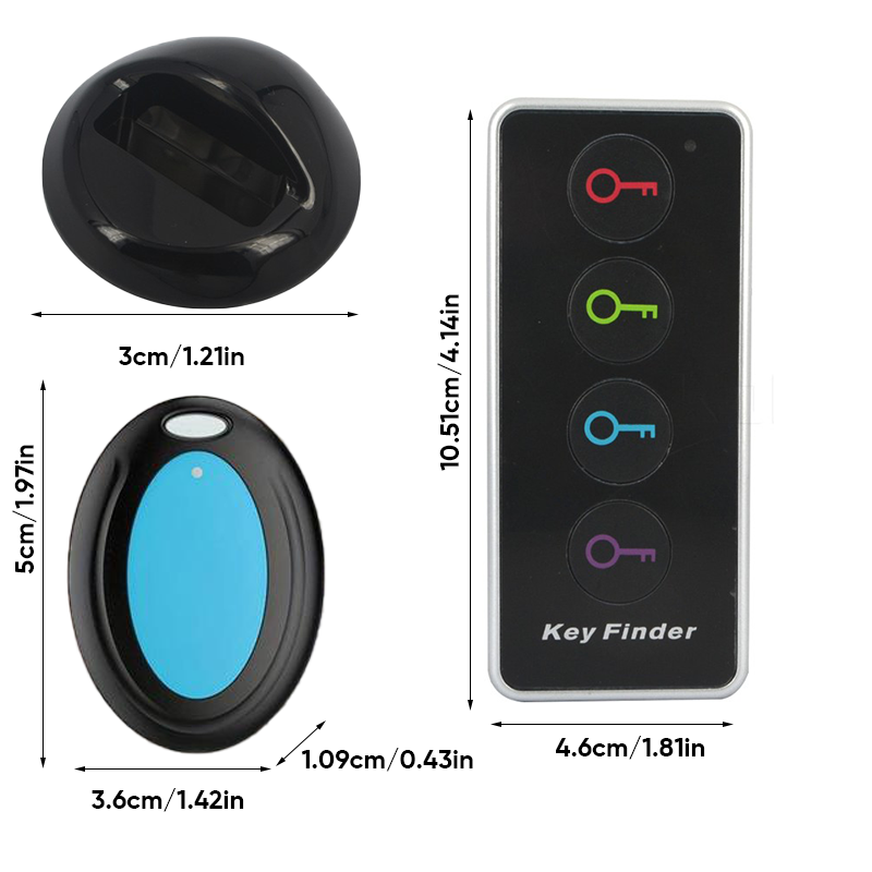 Wireless RFID Locator Key Finder With 4 Receiver & LED Flashlight Function