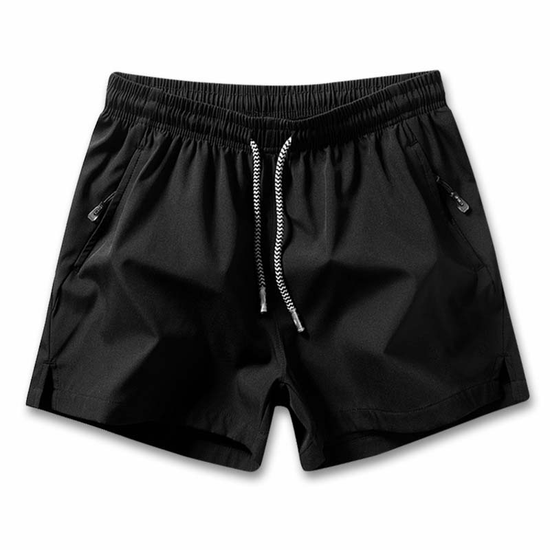 Men's Plain Solid Color Drawstring Pocket Shorts