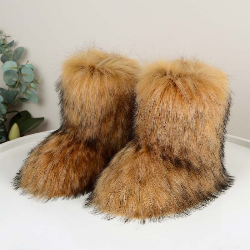 Women's Street Fluffy Fur Snow Boots