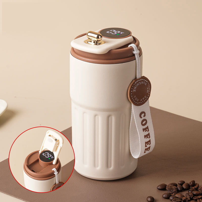 Smart Stainless Steel Coffee Cup with Temperature Display