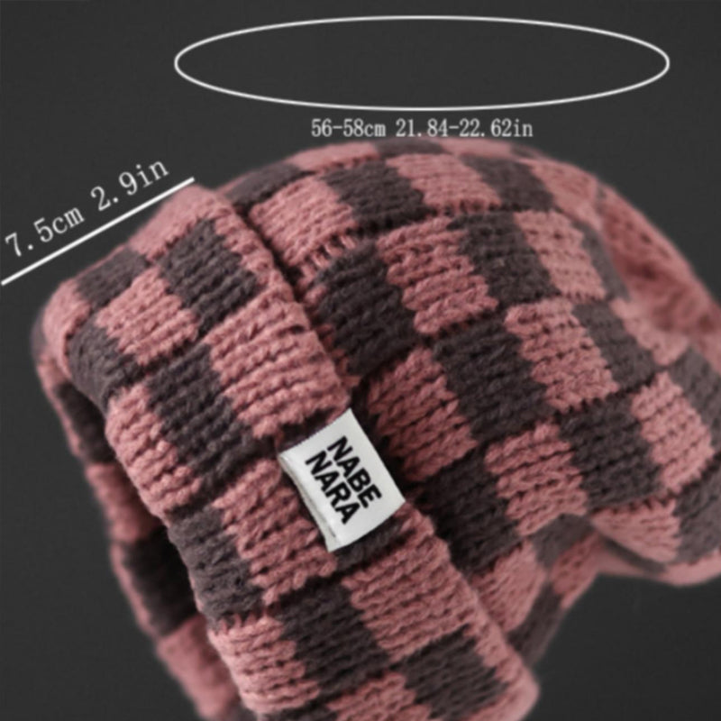 Trendy Checkerboard Beanie for Men & Women