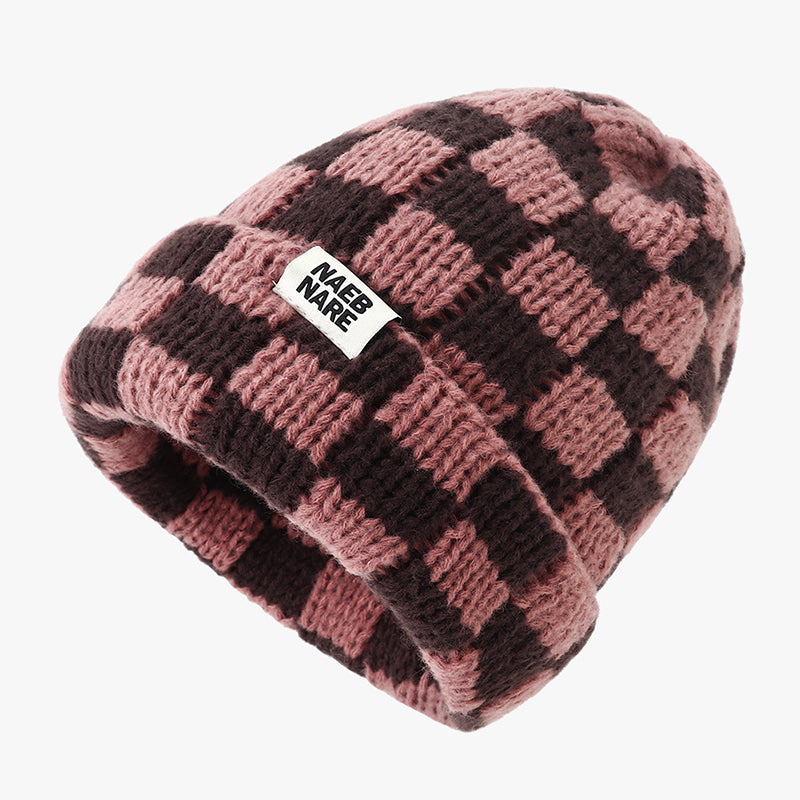 Trendy Checkerboard Beanie for Men & Women