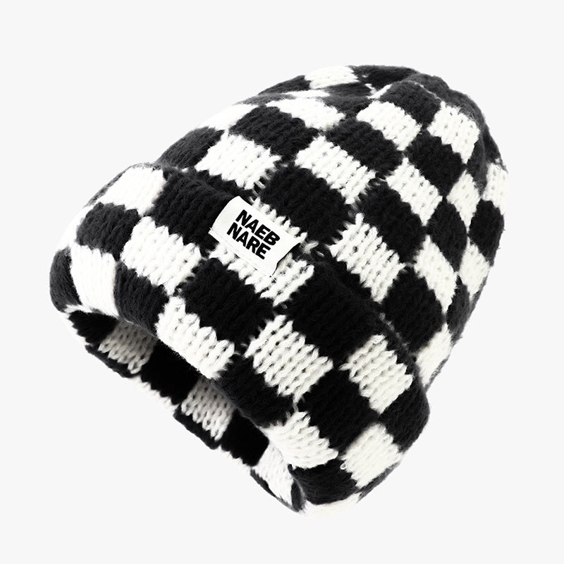 Trendy Checkerboard Beanie for Men & Women