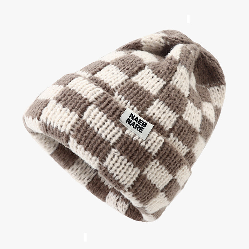 Trendy Checkerboard Beanie for Men & Women