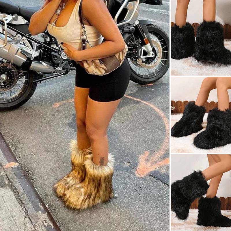 Women's Street Fluffy Fur Snow Boots