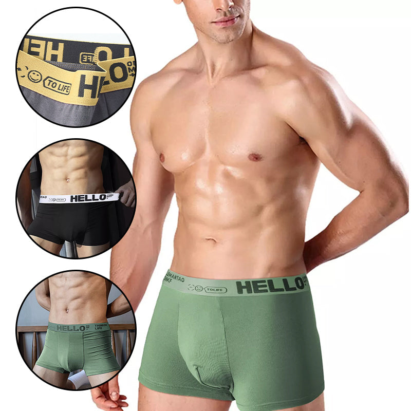 Men's Letter Tape Waist Boxer Brief