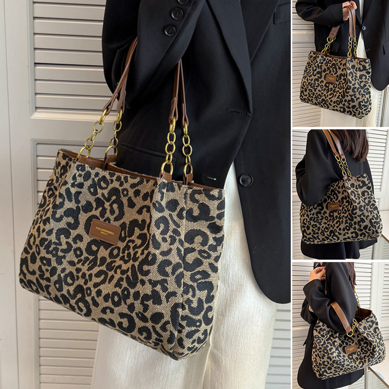 Women's Leopard Print Shoulder Bag