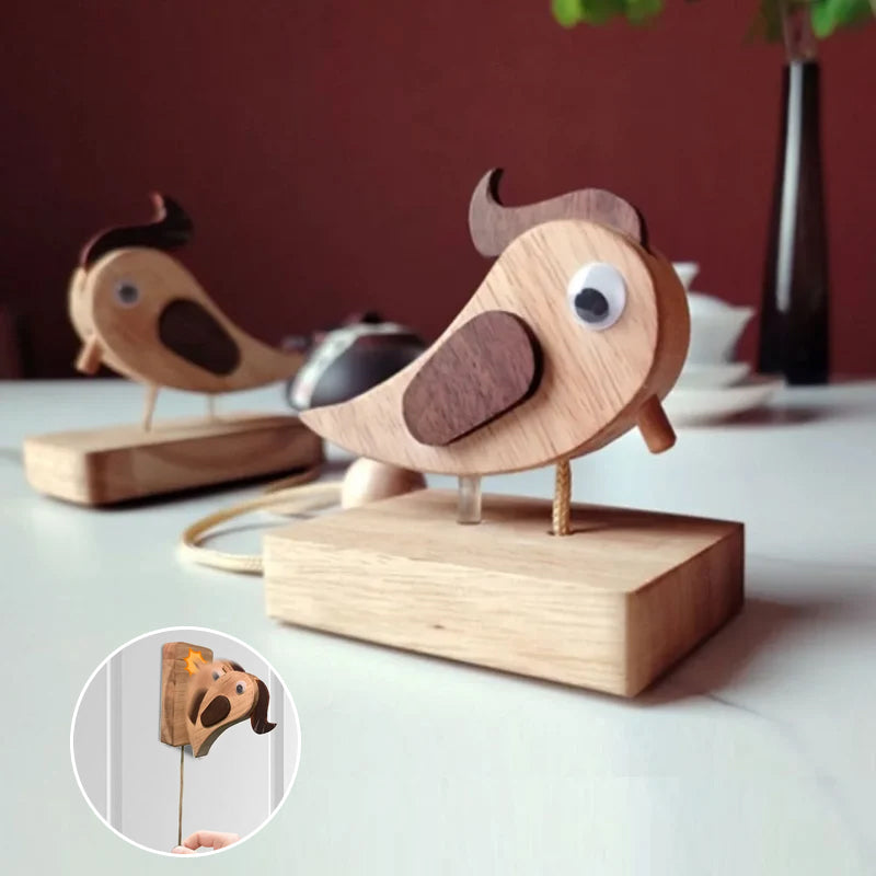 Wooden Handmade Creative Woodpecker Door Bell