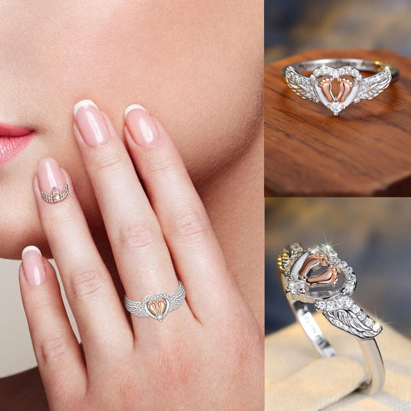 Angel Wing Design Promise Ring