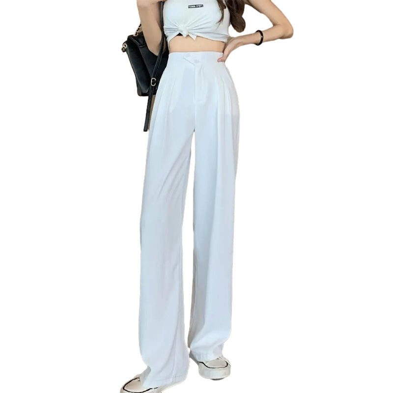 Figure-Flattering Versatile High-Waisted Wide Leg Trousers