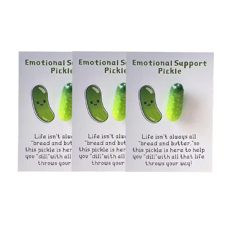 Cute Pickle Design Pocket Hug Card