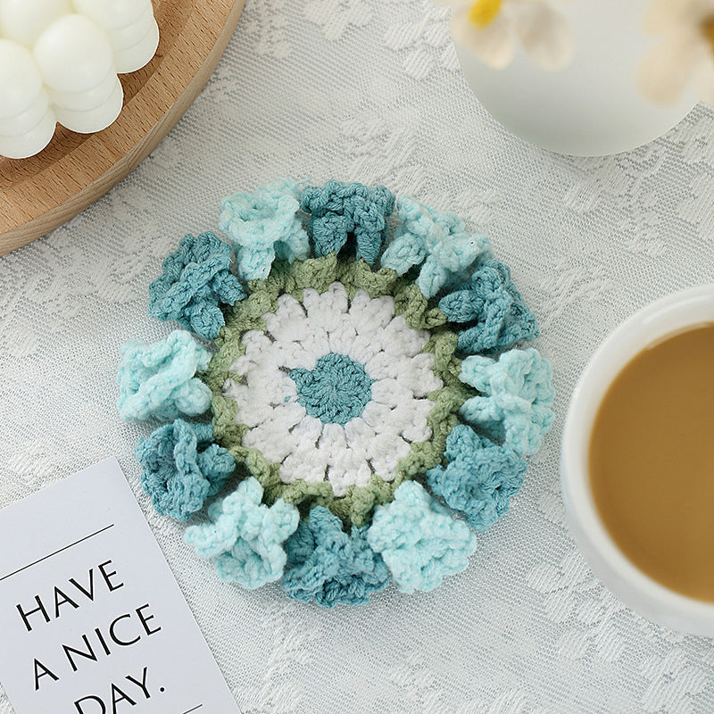 Hand Knit Crochet Suzuran Flower Coaster