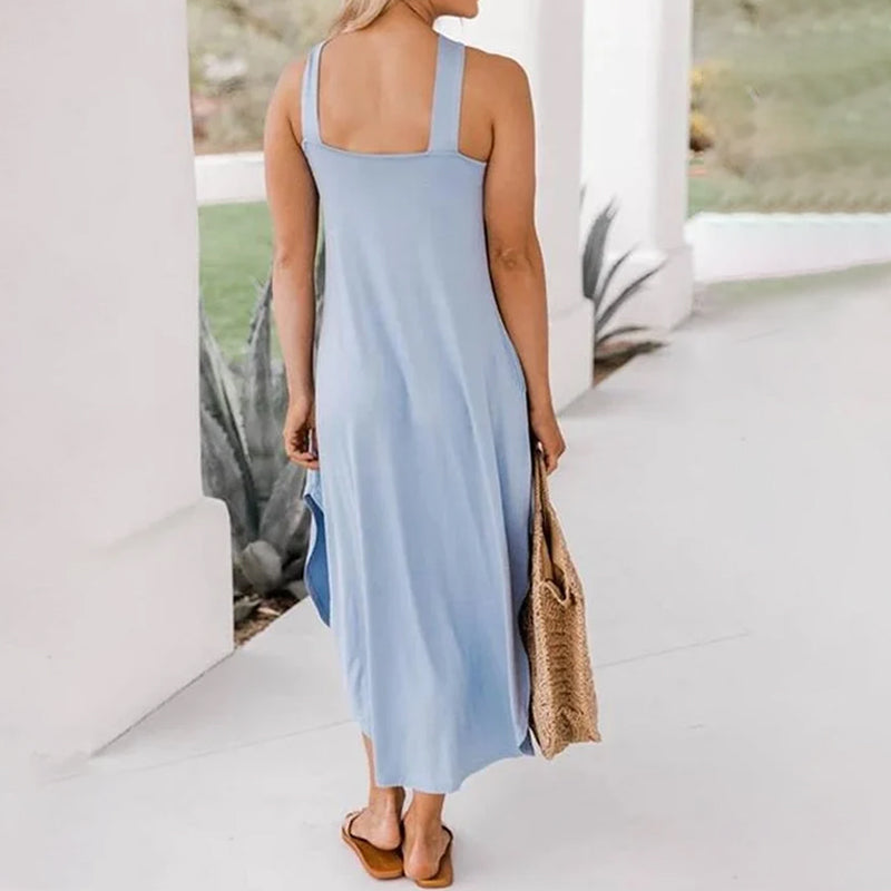 Off Shoulder Halter Long Dress