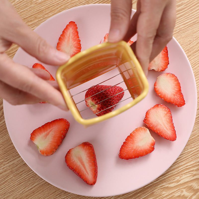 Fruit Egg Stainless Steel Strawberry Slicer