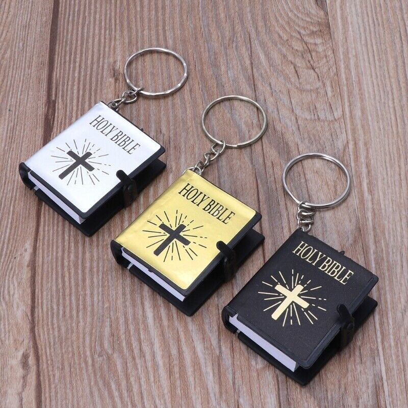 Mini Bible Cross Keychain