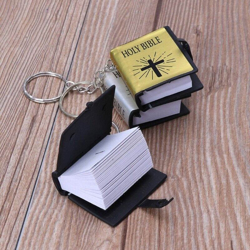 Mini Bible Cross Keychain