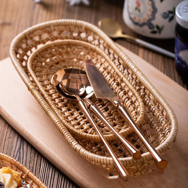 Rattan Woven Storage Tray