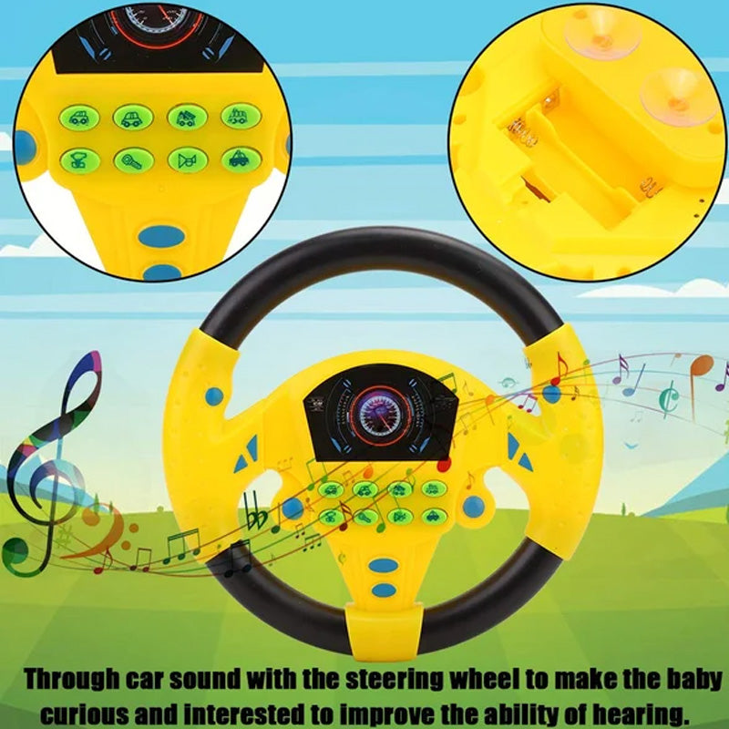 Portable Simulated Driving Steering Wheel Copilot Toy