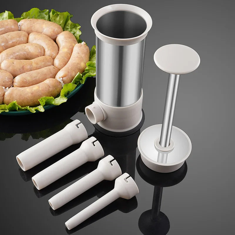 Sausage Stuffer with 4 Different Sizes Stuffing Tubes