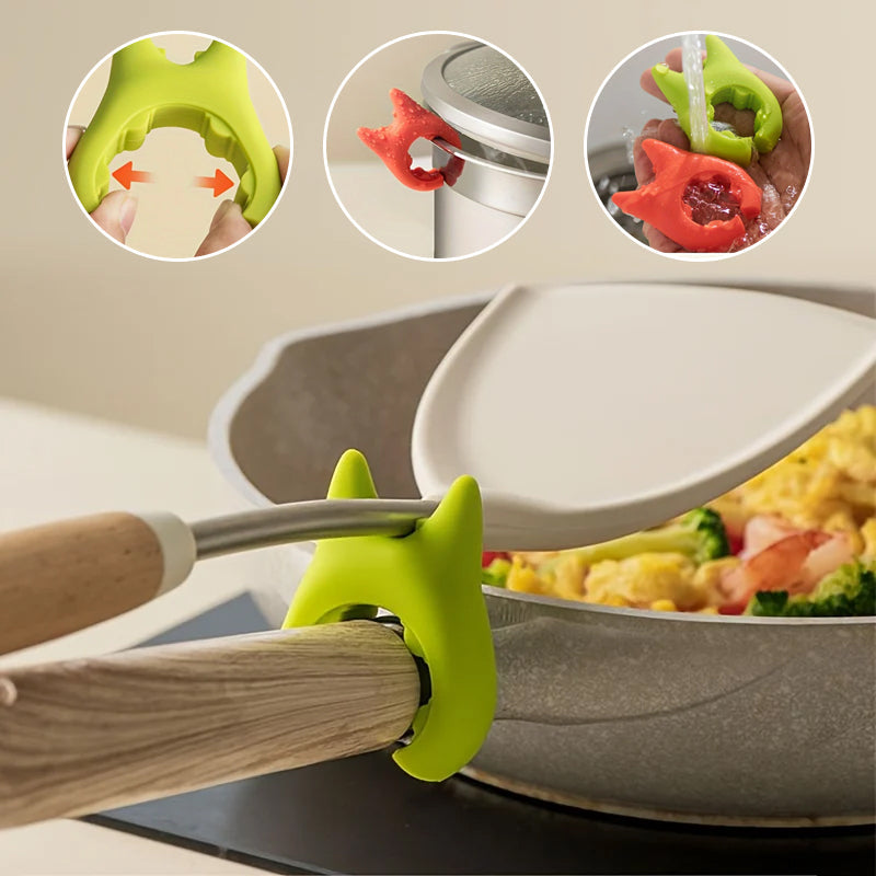 Silicone Pot Clip Spoon Rest